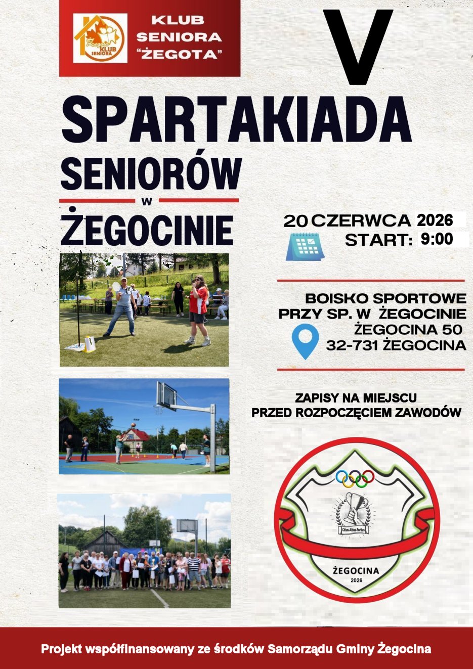Zaproszenie na 5 Spartakiadę Seniorów